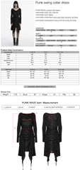 OQ-794LQF Gothic Grunge Ruffled Layered Punk Dresses for Women