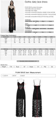 OQ-820LQF Gothic Dress Lace High-Low Spaghetti Straps Corset Back