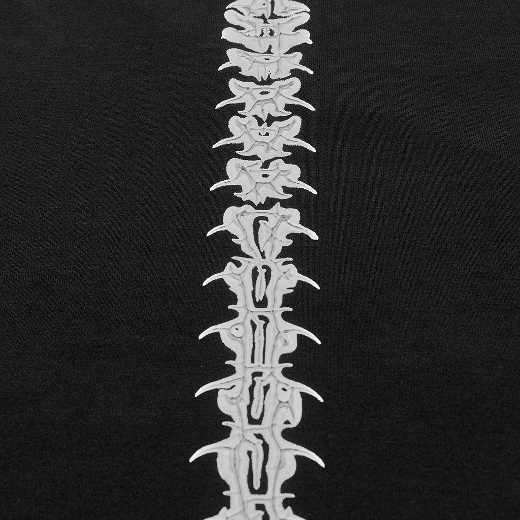 OQ-828LQF Long Sleeve Gothic Punk Dress Skeleton Ribcage Detail Midi
