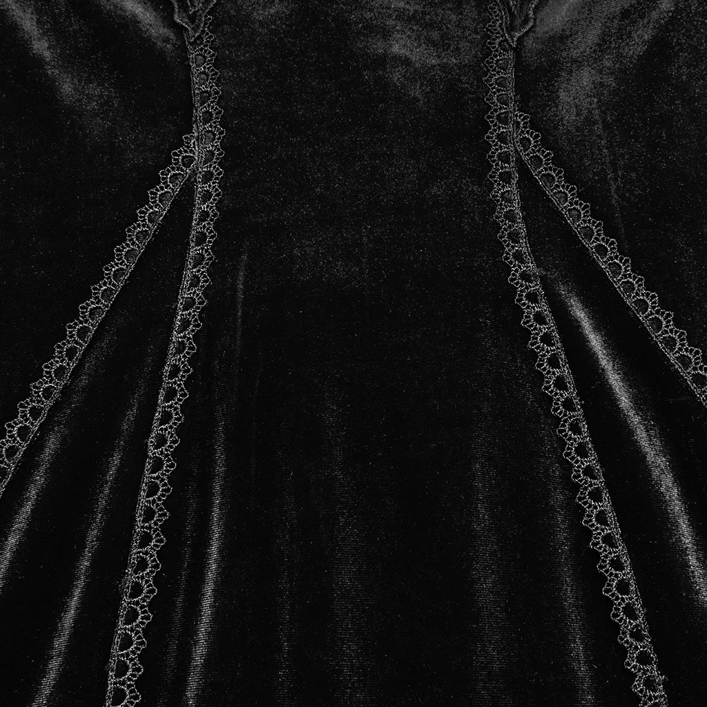 OQ-850LQF Gothic Dress Velvet Lace Long Sleeve Victorian Gown