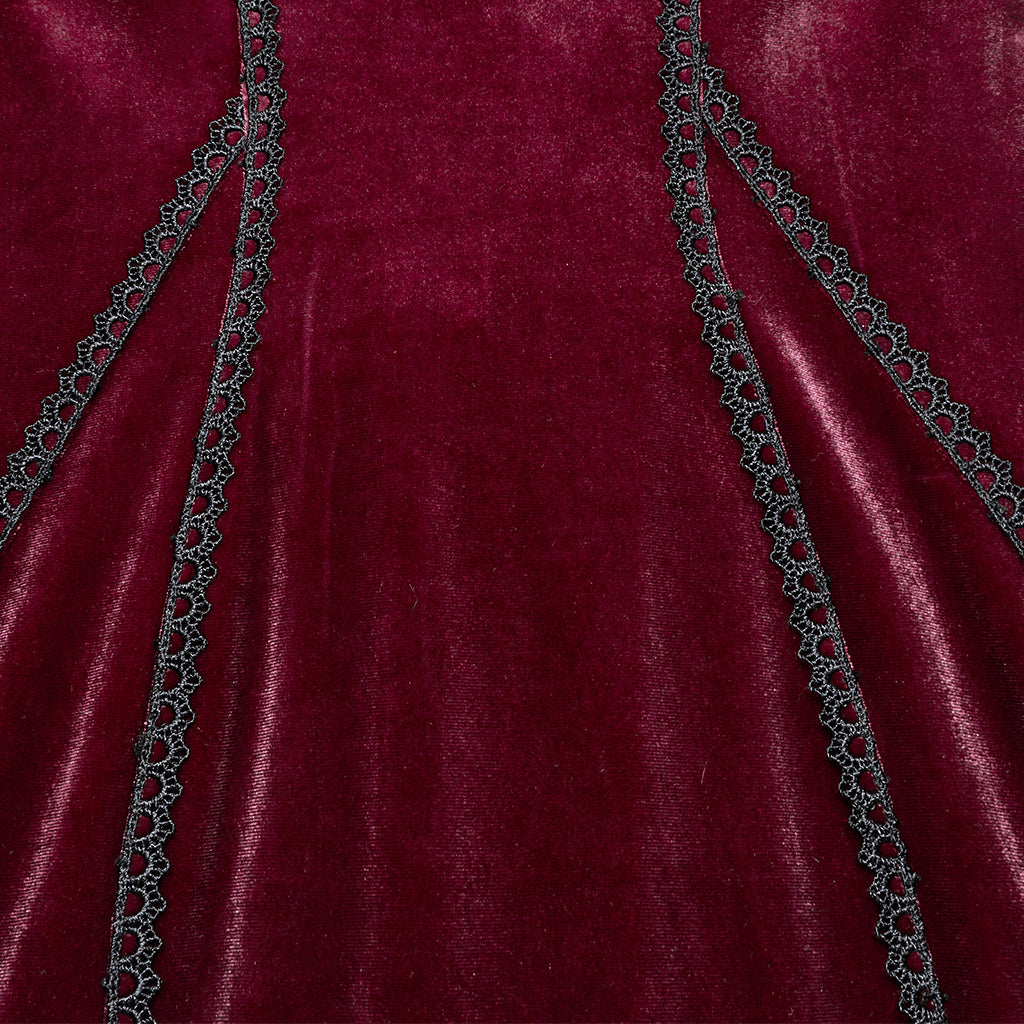 OQ-850LQF Gothic Dress Velvet Lace Long Sleeve Victorian Gown