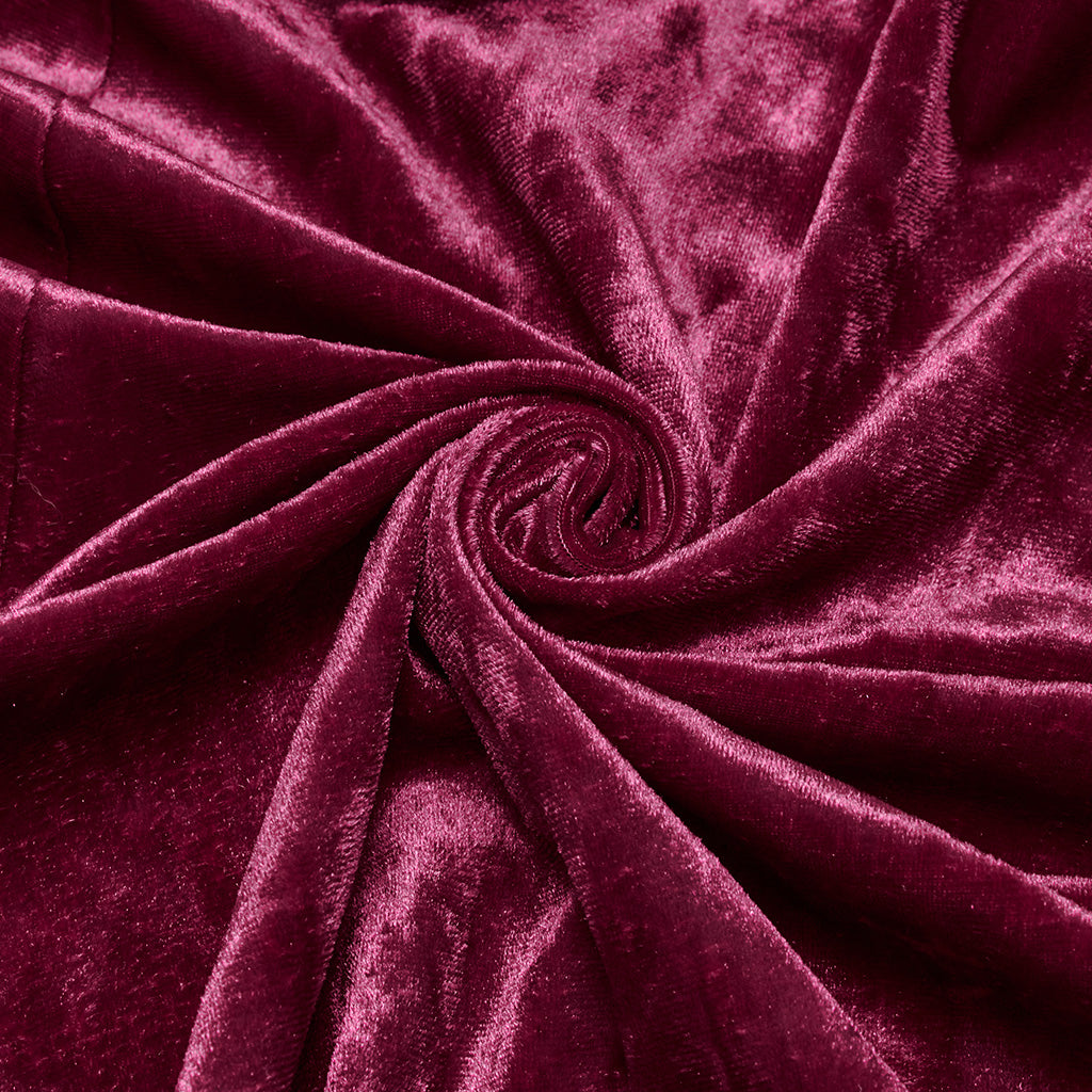 OQ-851BQF Vintage Velvet Lace-Up Gothic Skirt Plunging Maroon Design
