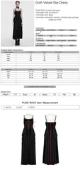 OQ-856LQF Luxury Gothic Dress Spaghetti Straps Velvet Long Black Gown