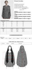 OQ-901LQF Striped Fuzzy Punk Sweater Long Sleeve Bold Pattern Design