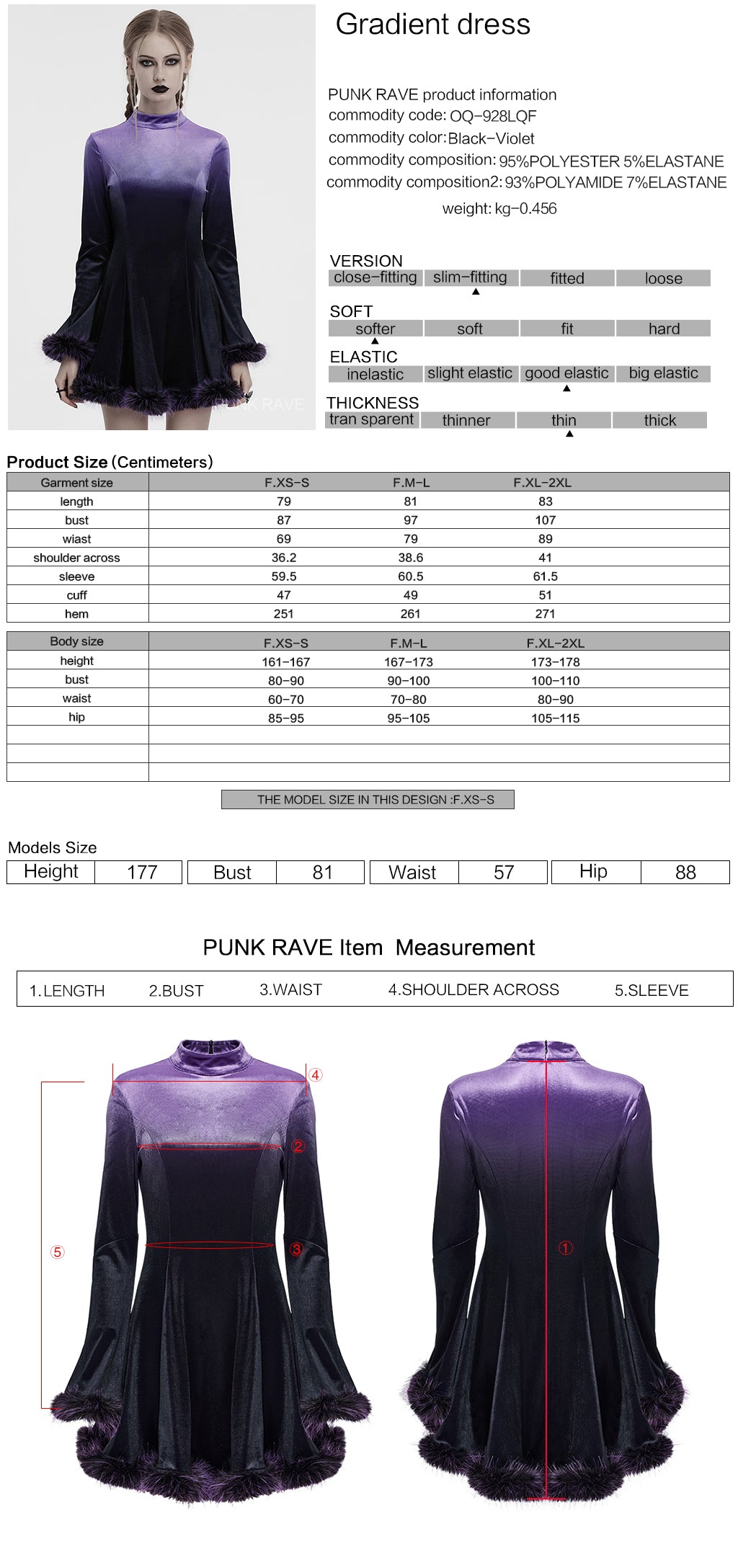 OQ-928LQF Gothic Dress Velvet Maroon Bell Sleeve Fur Trim Hem Velvet Gothic Dress with Faux Fur Cuffs and Hemline Trim Velvet Flare Gothic Dress with Fur Trim Elegant Style