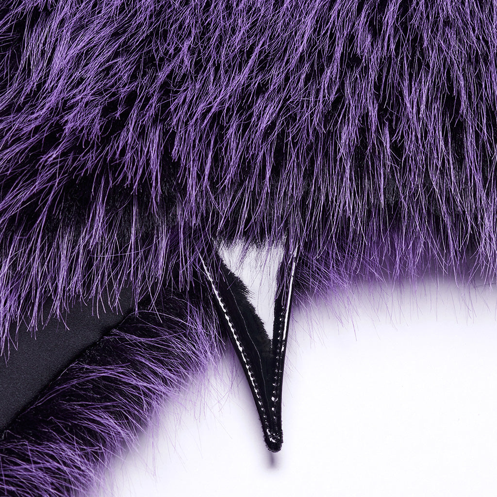 OS-749WJF Gothic Faux Fur Shoulder Cape Punk Accessories Purple Statement