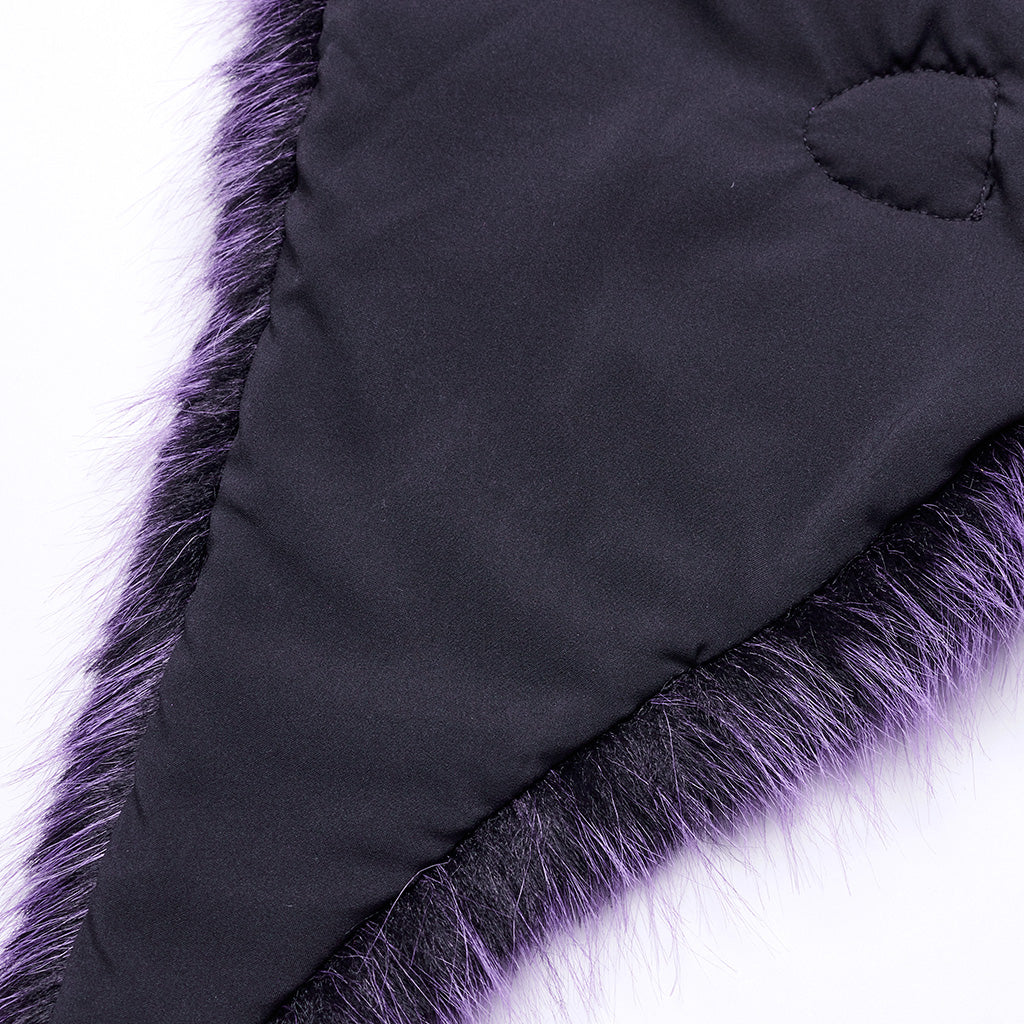 OS-749WJF Gothic Faux Fur Shoulder Cape Punk Accessories Purple Statement