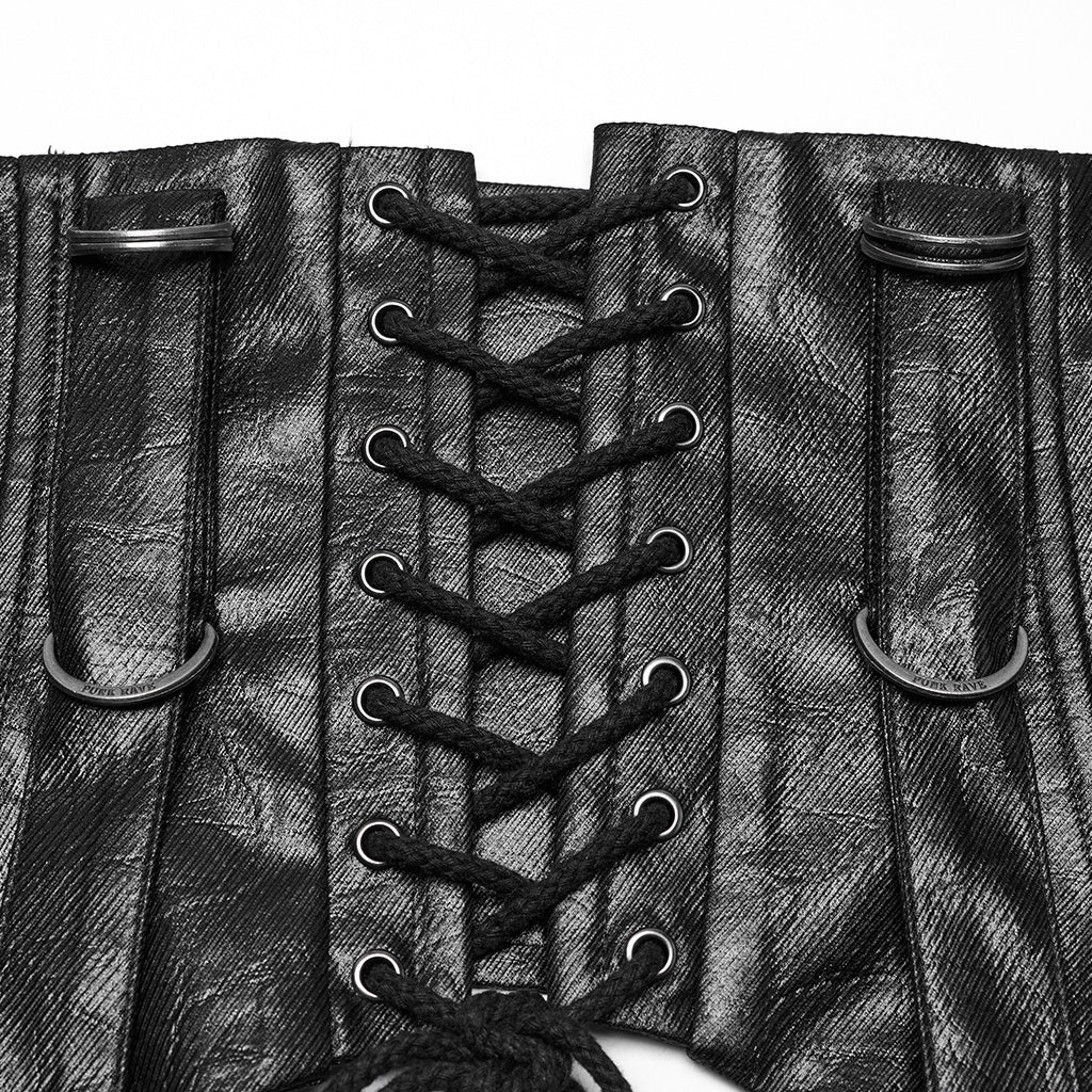 OS-754YDF Edgy Punk Corset with Straps and Buckles Gothic Style