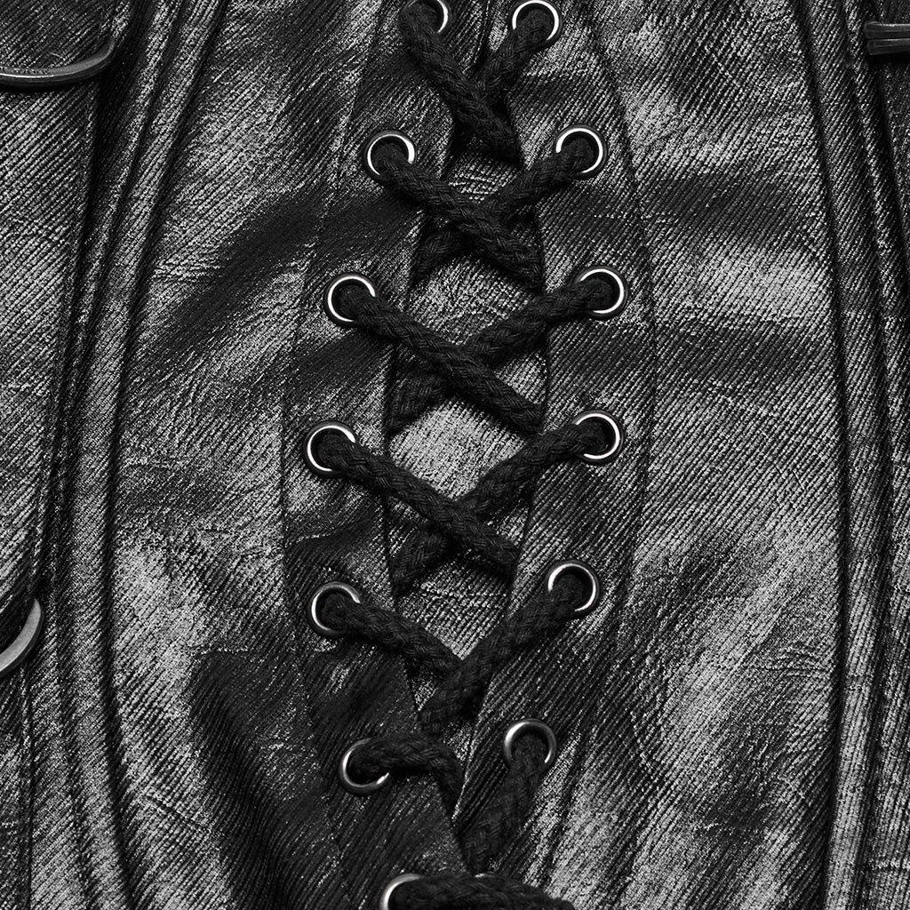 OS-754YDF Edgy Punk Corset with Straps and Buckles Gothic Style