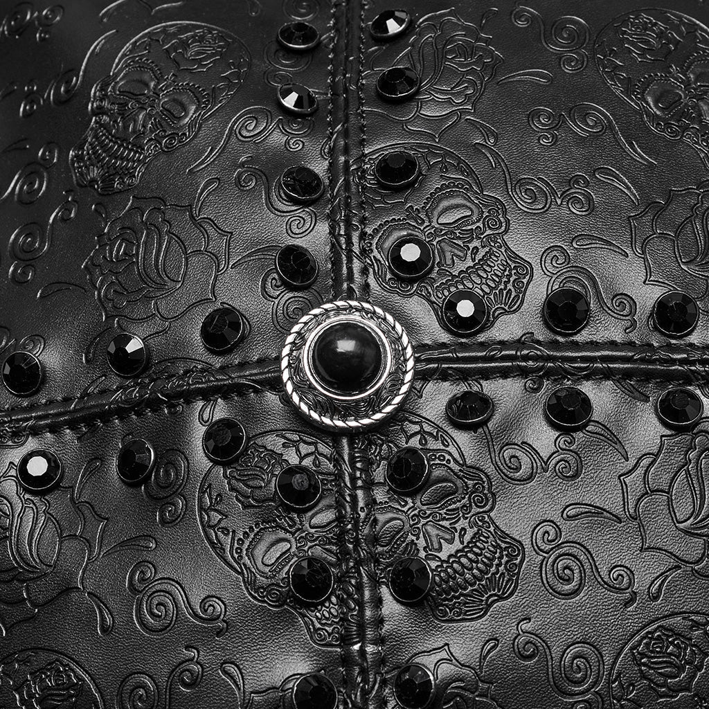 OS-758BB Gothic Accessories Leather Harness Vest Steampunk Waistcoat Unique Design