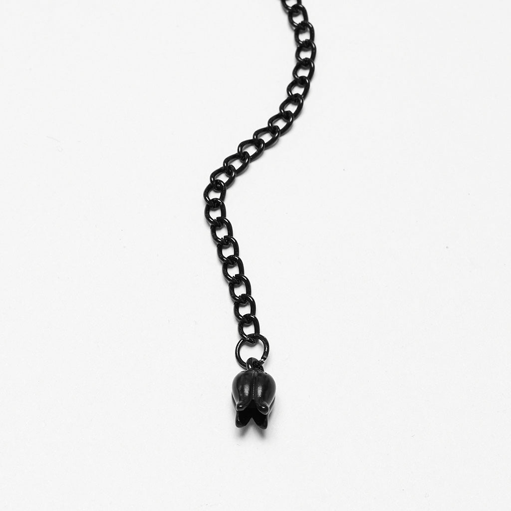 OS-760LHF Gothic Accessories Velvet Choker Rose Lace Beads Elegant Statement
