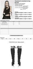 OS-905SSF Gothic Punk Accessories Lace-Up Arm Warmers Edgy Style