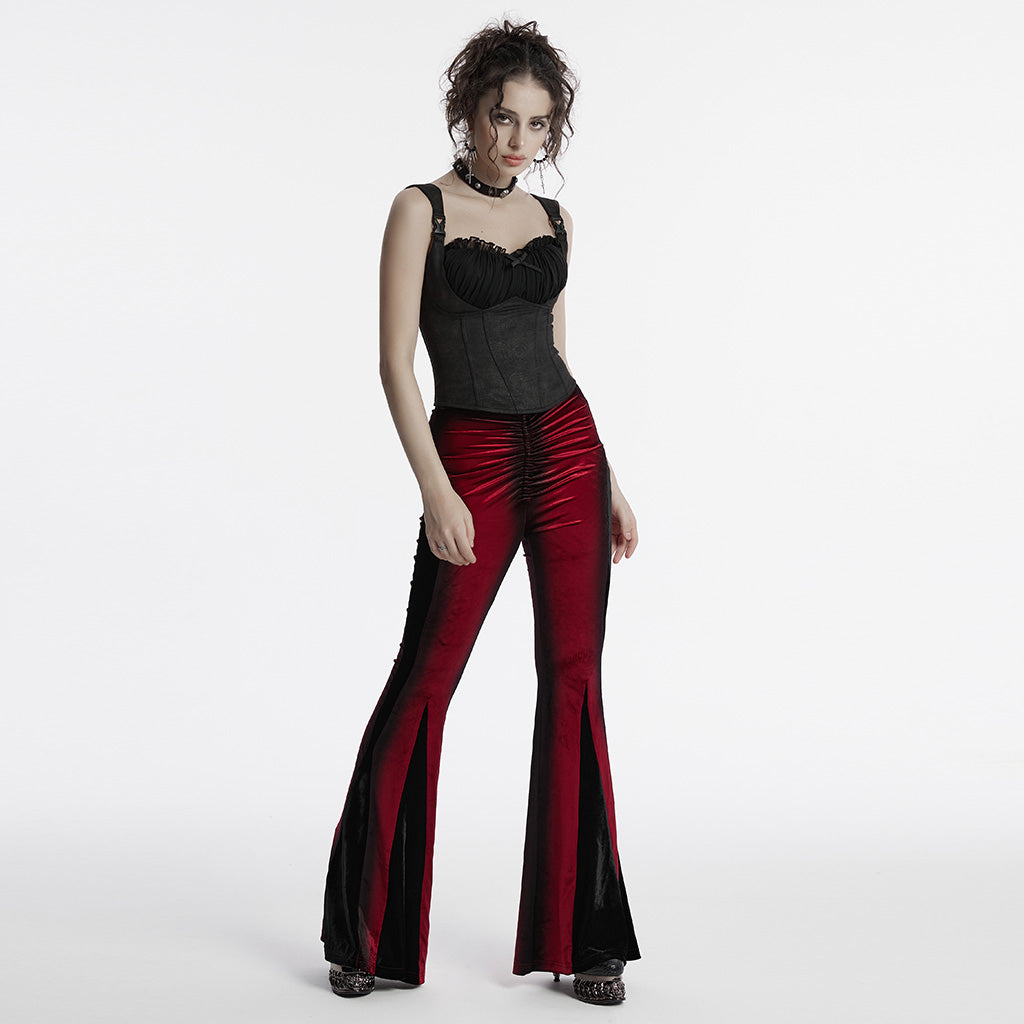 OT-965DDF Gothic Corset Vintage Lace Up Push Up Bustier Top