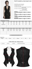 OY-1703MJF Gothic Vest Elegant Lace-Up Ruffled Design with Chain Details