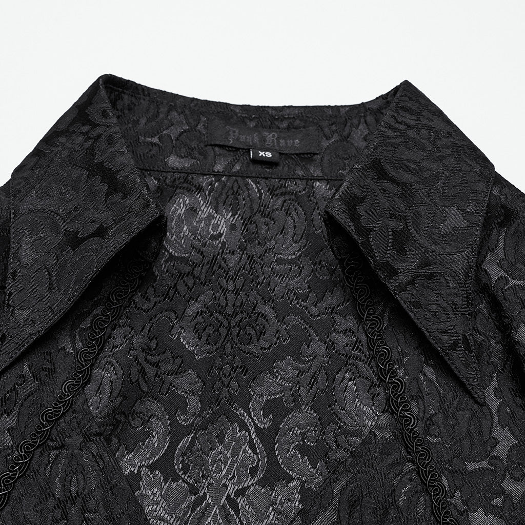 OY-1705CCF Victorian Inspired Gothic Jacket with Intricate Lace Details