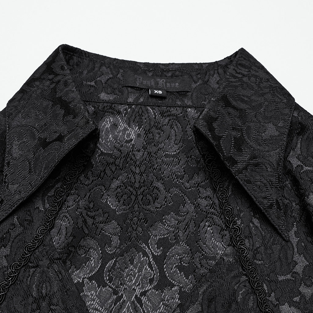 OY-1705CCF Victorian Inspired Gothic Jacket with Intricate Lace Details