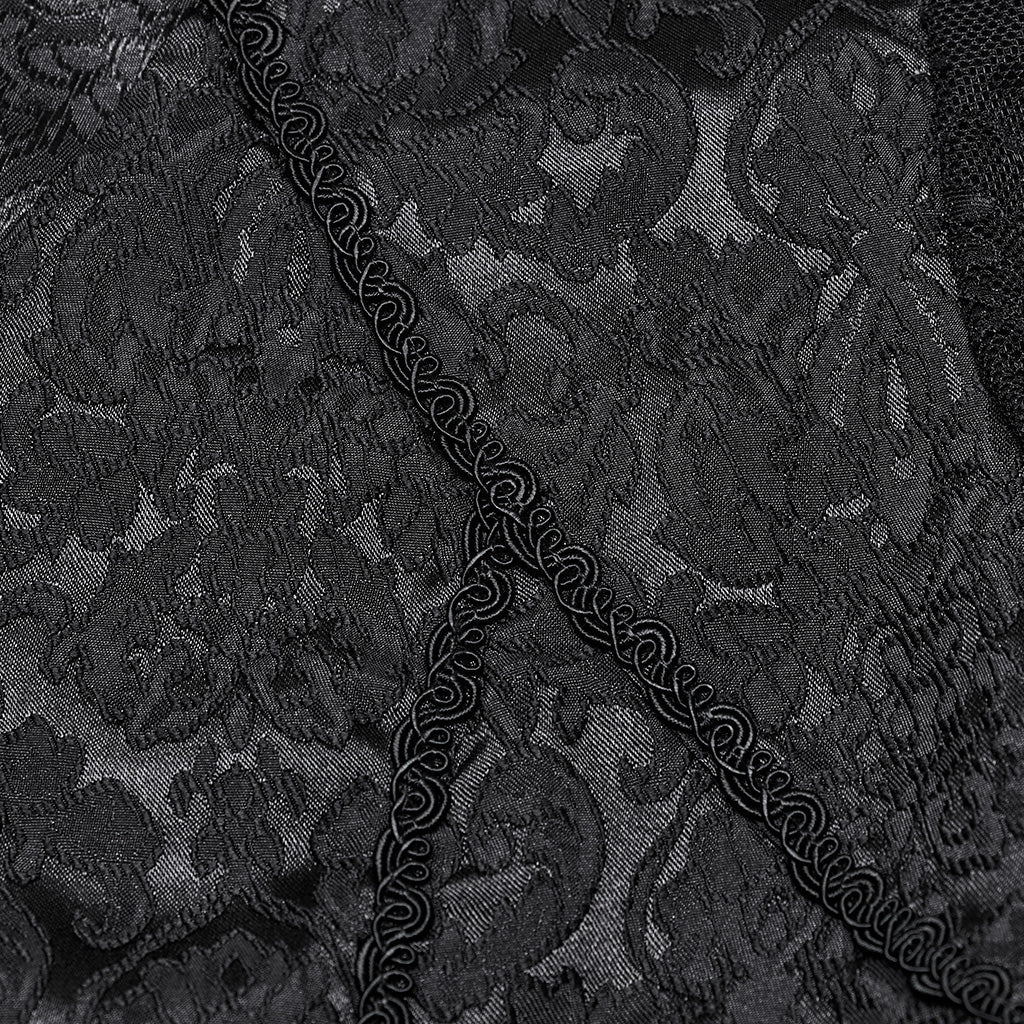 OY-1705CCF Victorian Inspired Gothic Jacket with Intricate Lace Details