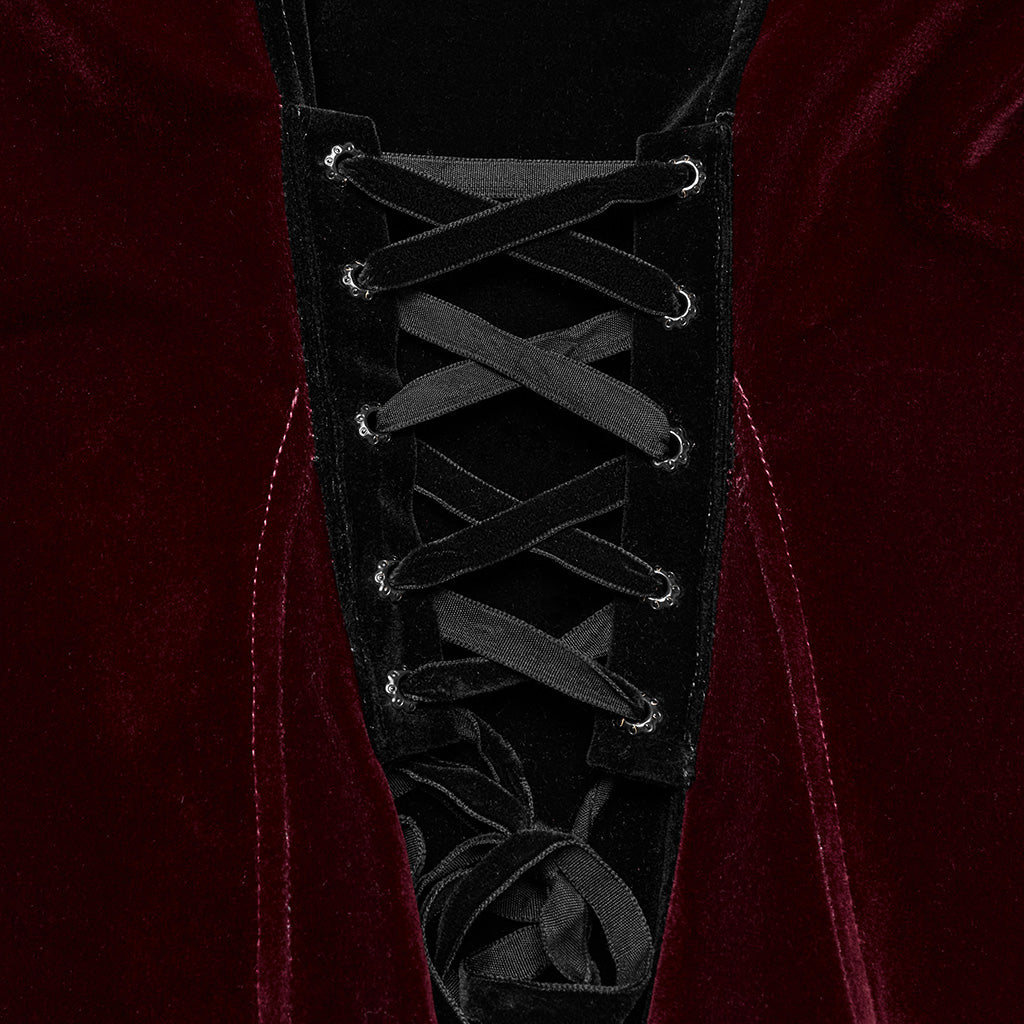 OY-1728DQF Elegant Velvet Lace Trim Gothic Jacket Victorian Style
