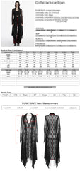 OY-1741XCF Gothic Lace Sheer Long Coat with Dramatic Hemline