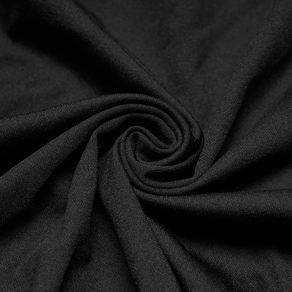 OPQ-1222BQF Asymmetrical Gothic Skirt High Waist Layered Hemline Black