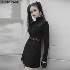 OPQ-887LQF PUNK series suspender fitted strap dress