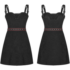 OPQ-887LQF PUNK series suspender fitted strap dress