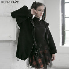 OPQ-892DQF PUNK series mesh stitched plaid high-waisted skirt