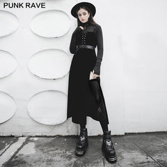 OPQ-893LQF PUNK series velvet suspender double high-waisted dress