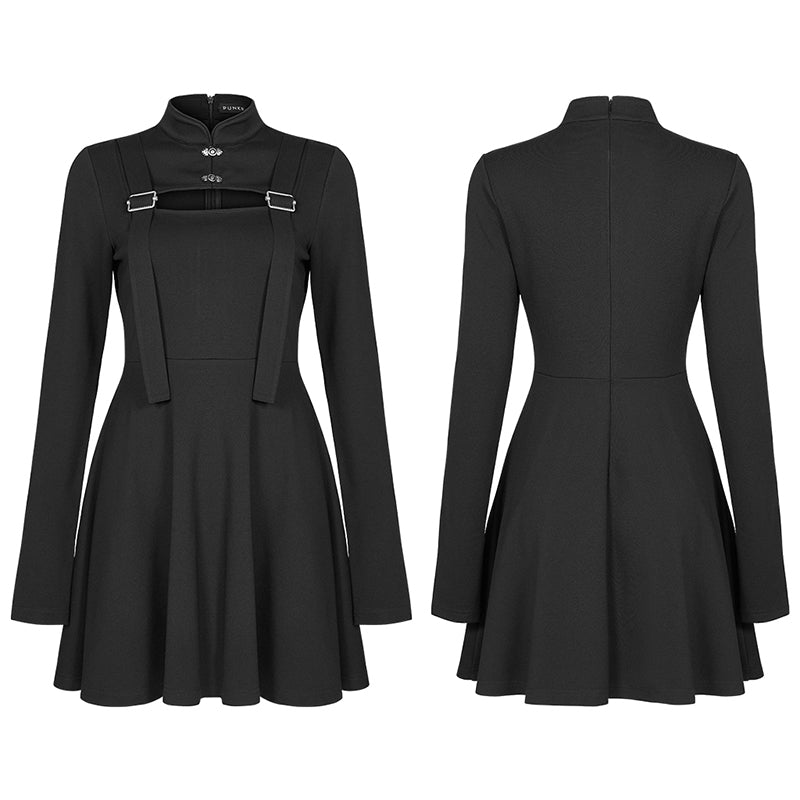 OPQ-917LQF PUNK Stand Collar Dress