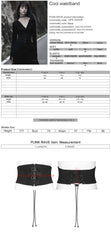 OPS-250YDF Gothic Corset Black Lace-up Waist Cincher Belt