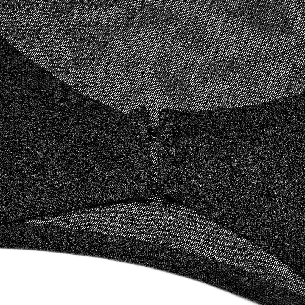 OPS-262SSF Punk Dresses Black Sheer Cutout Arm Cover Bolero Shrug