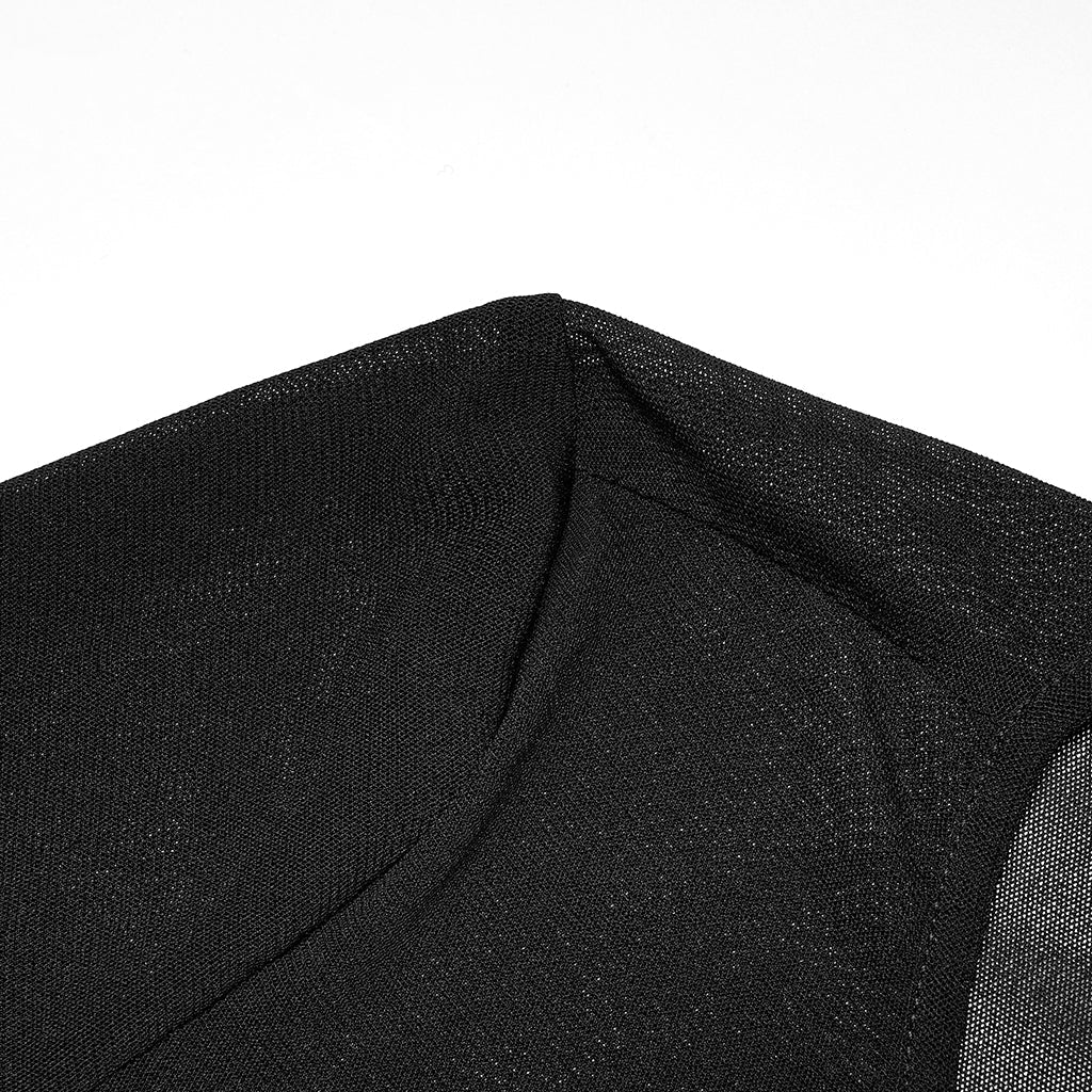 OPS-262SSF Punk Dresses Black Sheer Cutout Arm Cover Bolero Shrug