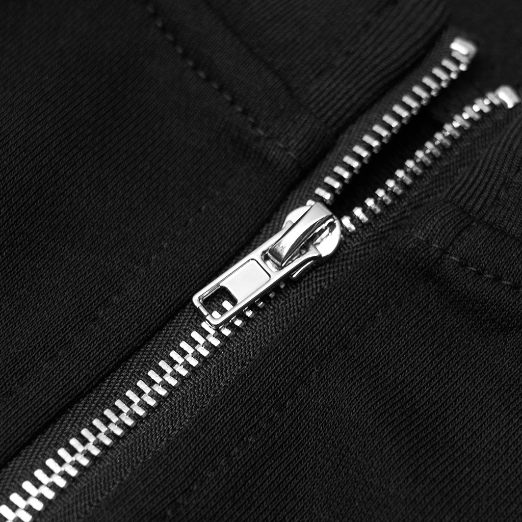 OPT-544DQF Gothic Crop Jacket Double Zipper Cropped Punk Hoodie?-??Punk Rave Clothing