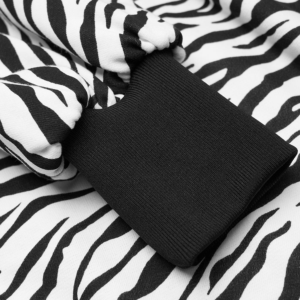 OPT-544DQF Gothic Crop Jacket Double Zipper Cropped Punk Hoodie?-??Punk Rave Clothing