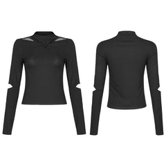 OPT-593TCF Electronic Bionics  Fit long sleeves Crack T-shirt