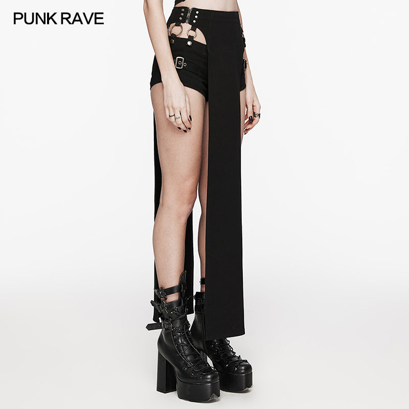 Punk Rave WK-618XDF Removable Strap Sexy Punk Stretch Fantasy Punk Cool Shorts Suit