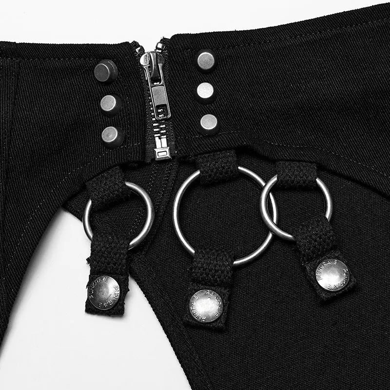 Punk Rave WK-618XDF Removable Strap Sexy Punk Stretch Fantasy Punk Cool Shorts Suit?-??Punk Rave Clothing