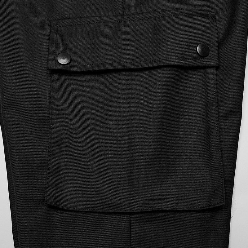Punk Rave WK-635XCM Minimalist Cargo Darkness Punk Trousers?-??Punk Rave Clothing