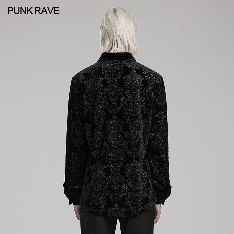 Punk Rave WY-1541CCM Eye-Catching Patterns Gorgeous Goth Man Shirt?-??Punk Rave Clothing