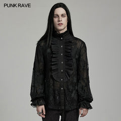 Punk Rave WY-1592CCM Gorgeous Mens Goth Floral Shirt