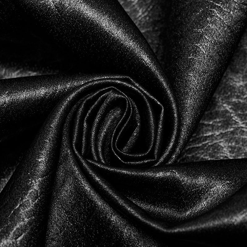 Punk Rave WY-1616CCM Rubberized Minimalist Goth Daily Mens Shirt?-??Punk Rave Clothing