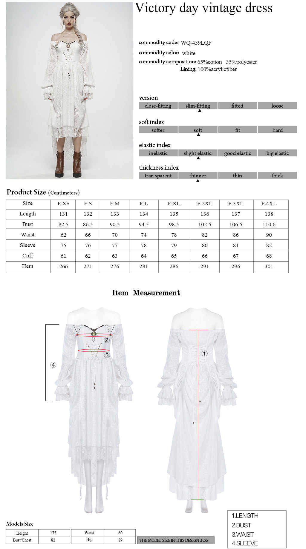 WQ-439LQF Gothic Dress Off-Shoulder Corset Lace Hem Midi Fashion
