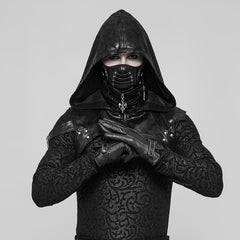 WS-270KZM Steampunk Gothic Face Mask with Leather Rivet Detailing Punk Accessories