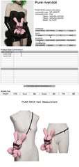 WS-893QTF Pink Bunny Chain Belt Punk Accessories for Edgy Style