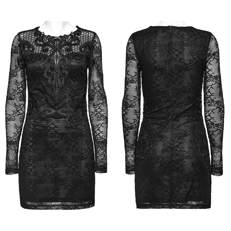 Sexy Mystery WQ-698LQF Goth Formal Party Elegant Lace Dress?-??Punk Rave Clothing