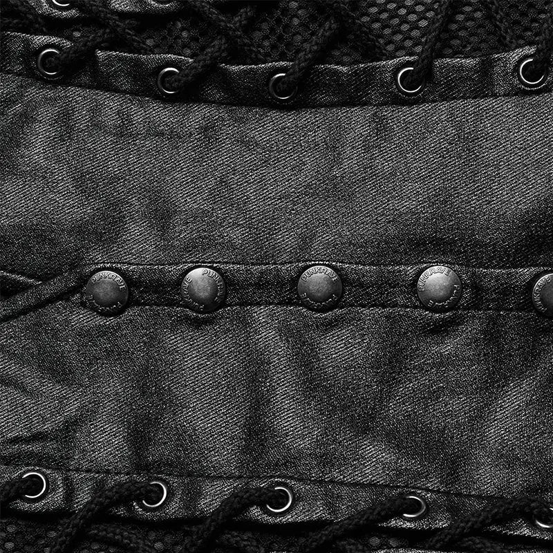Split Eyelet WY-1534SYF Sexy Hollow Out Vest Shaper Top?-??Punk Rave Clothing