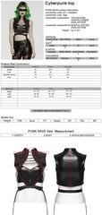 WT-1092BXF Edgy Lace-Up Leather Punk Vests Gothic Style