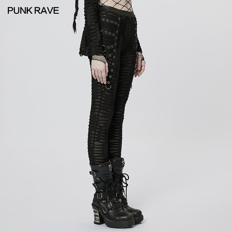 WK-537DQF Goth decayed leggings