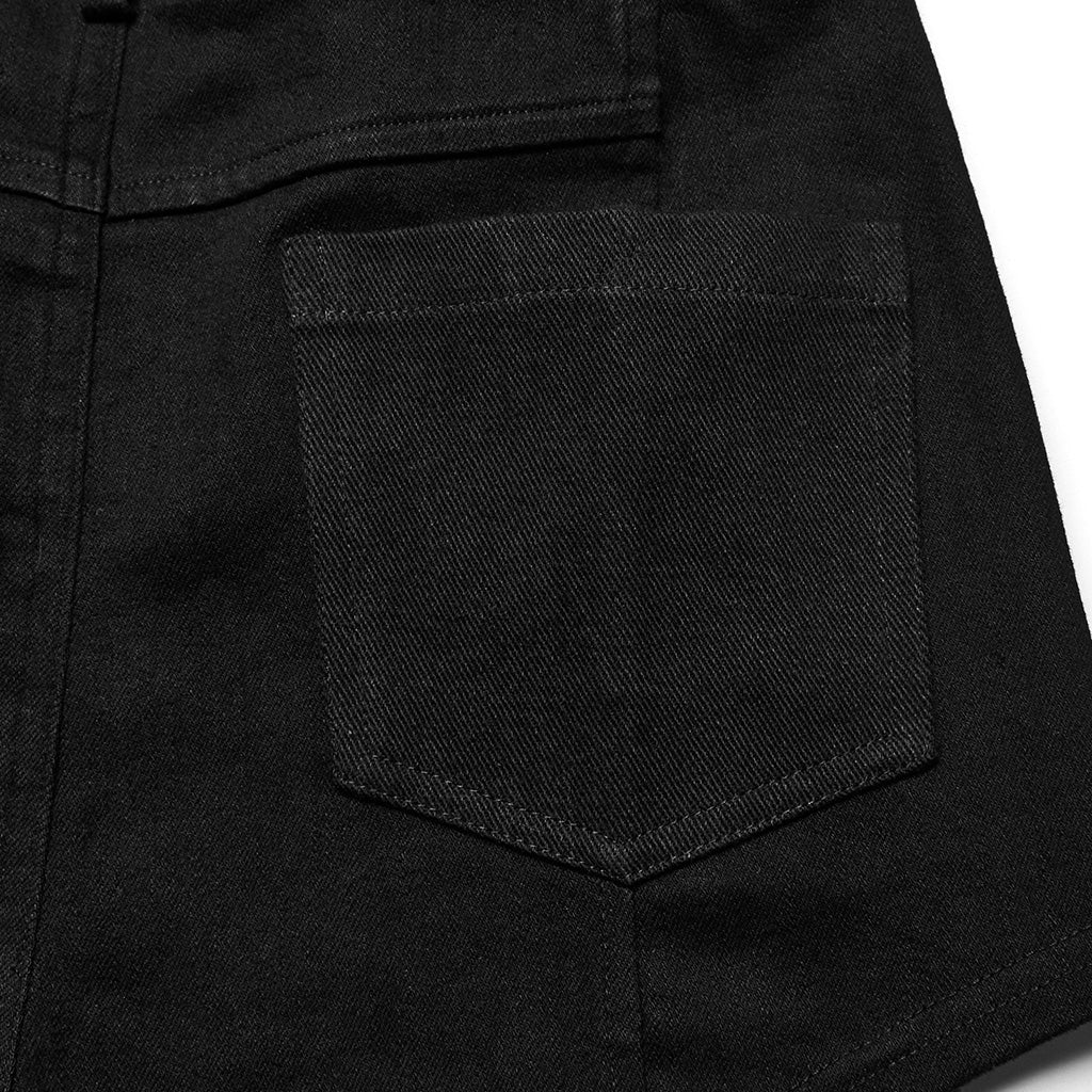 WK-612NDF Gothic Black Leather Accent Punk Pants Shorts Edgy Style