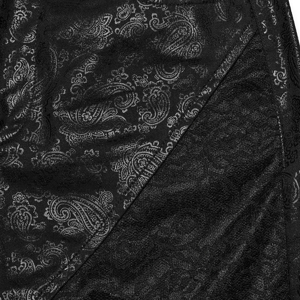 WK-622XCF Edgy Lace Mesh Gothic Pants with Intricate Side Details?-??Punk Rave Clothing